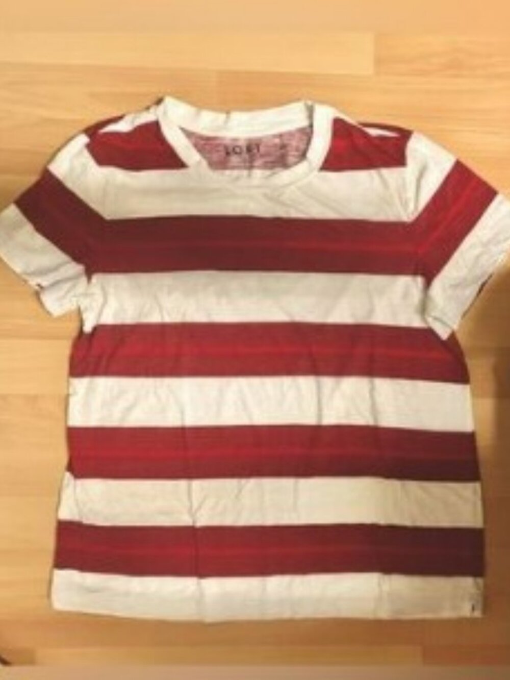## ✨ LOFT Red & White Striped Slub Knit Tee ✨